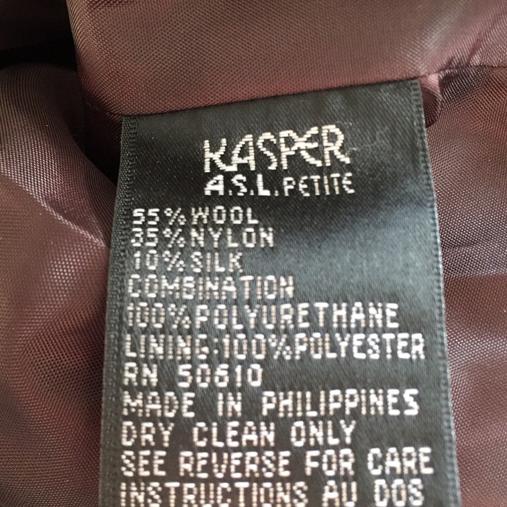Vintage Kasper wool silk blended herringbone blazer - Picture 9 of 11